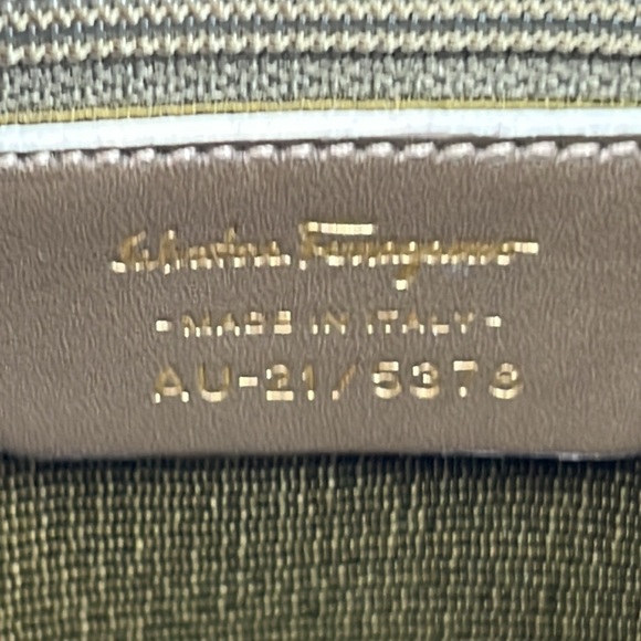 Authentic Salvatore Ferragamo Brown Canvas Shoulder Bag - Picture 15 of 17